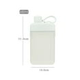 thumbnail image 2 of 450ML Portable BPA Free Sports Plastic Drink Bottle Flat Water Bottle Juice Cup BEIGE, 2 of 8