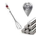 thumbnail image 3 of Stainless Steel Mini Whisk Ceramic Handle Coffee Milk Frother Beater For Cooking, 3 of 11