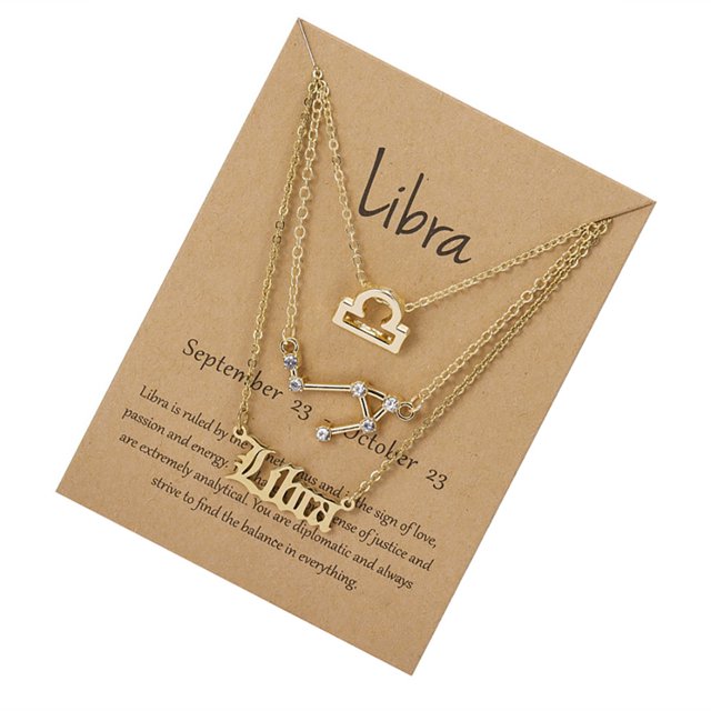 Qarigey Paquete de 3 collares de Metal decorativos DIY Prop elegancia a prueba de herrumbre joyería en capas letras ligeras diseño dijes colgante Ropa, zapatos y accesorios Miscelánea tipo 5