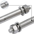 thumbnail image 3 of Pernos de expansión hexagonales Anclaje de tornillo de expansión de acero inoxidable Anclajes de fijación resistentes para concreto para construcción de paredes 6 piezas (M8x70 mm), 3 of 5