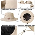 thumbnail image 2 of TAGVO Boonie Hat Fishing Hat, Foldable Cowboy Style Bucket Hat Sun Hat UV Protection Wide Brim Bucket Cap Adjustable Chin Strap Breathable Safari Hat Jungle Hat for Fishing Camping Hiking, Khaki, 2 of 7