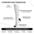 thumbnail image 3 of Lsque Hand Drawn Turtle Pattern Sport Compression Socks for Men & Women 15-20 mmHg Knee High Nurse Pregnant Running Medical and Travel Athletic, 3 of 6