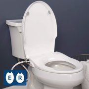 Bio Bidet By Bemis 7MSLIMZEROR 000 SlimZero Round Bidet Toilet Seat. Dual Nozzles, Night Light, Slow Closing