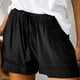 thumbnail image 4 of Pantalones Cortos Pantalones cortos de verano con cordón para mujer, pantalones cortos de pierna ancha para fitness (negro XXL) Ygjytge para Mujer Negro T M, 4 of 7