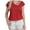 Red, variant on Women Shirts Womens V Neck T Shirts Spring Summer Cap Sleeve Basic Tees Trendy Cute Tops for Work Dressy Casual Beach Vacation Size M,(Red M)