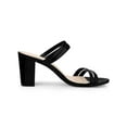 thumbnail image 4 of BLISSFUL STEP Women's Strappy Block Heel Slides Mules Sandals Black 5.5, 4 of 9