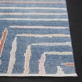 thumbnail image 5 of SAFAVIEH Blair Sorrel Geometric Striped Machine Washable Area Rug, 6'7" x 6'7" Square, Blue/Multi, 5 of 13