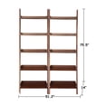 thumbnail image 4 of Lean To Shelf Units With 5 Shelves in Espresso - Set of 2 Pieces, 4 of 5