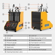 AUTOOL Automotive Fuel Injector Tester Cleaner 110V/220V 4 Cylinder Ultrasonic Wave Fuel Injector Clean Machine W/ Smart Control Panel for Cars Motorcycles