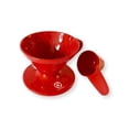 thumbnail image 4 of Hario V60 - Goteador de café de plástico, tamaño 01, rojo, 4 of 4