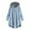 Sky Blue, variant on Patlollav Women Winter Jacket Plus Size Button Plush Tops Hooded Loose Cardigan Wool Coat