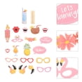 thumbnail image 3 of COSMOBETTY 12Pcs Flamingo Handheld Photo Props Paper Assorted Color For DIY Projects And Party Supplies, 3 of 8
