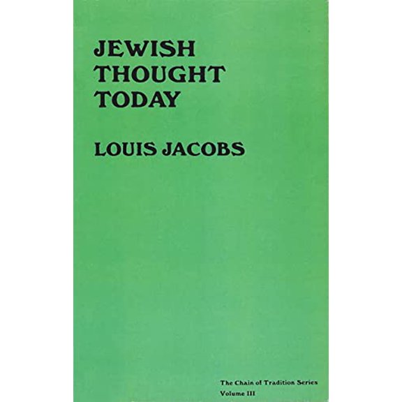 Pre-Owned Jewish Thought Today (Paperback) 0874410142 9780874410143