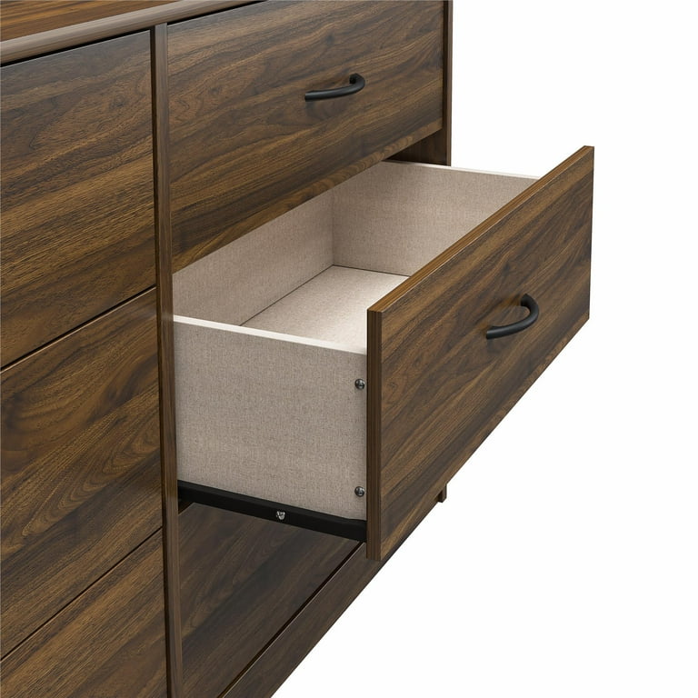 Mainstays Classic 6 Drawer Dresser, Walnut