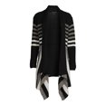 thumbnail image 3 of What's Next Women's and Women's Plus Striped Flyaway Cardigan Sweater, Midweight, Sizes XS-4X, 3 of 5