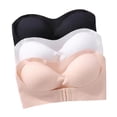 thumbnail image 5 of Miaoju Front Closure Bandeau Bra for Girls Comfortable Strapless Bra Wireless Tops Soft Breathable Bralette With Removable Straps Pads, 5 of 9