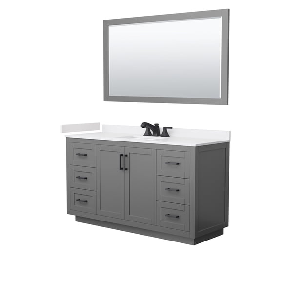Wyndham Collection Wcf2929-60S-Vca-Us3m58 Miranda 60" Free Standing Single Basin Vanity
