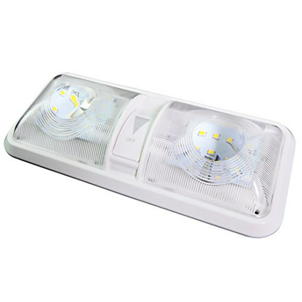 Rv Led Ceiling Double Dome Light, Camper Replacement Light Fixtures
