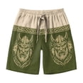 thumbnail image 5 of Gym Shorts Men Graphic Print Drawstring Casual Knit Summer Beach Hiking Golf Shorts With Pockets, 5 of 5