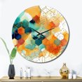 thumbnail image 1 of Designart "Chromatic Hexa Mirage I" Abstract Shapes Oversized Wall Clock, 1 of 6