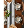 thumbnail image 2 of Gray White Table Runner 108 Inches, Modern Gradient Geometric Bed Runner Dresser Scarves Tabletop for Indoor Outdoor Parties/Ceremony/Banquet, 13"x 108", 2 of 8