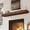 Rustic, variant on 60 inch Walnut Handcrafted Solid Mantel Shelf for Over Fireplace - Wall Mounted Floating Mantel Shelf with Invisible Brackets
