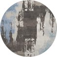 thumbnail image 1 of Addison Rugs Mayfield Premium Machine Washable Contemporary Abstract Brown Round Rug, 8' x 8', 1 of 4