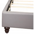 thumbnail image 6 of Queen Size upholstered bed frame with light grey polyester fabric, easy assembly, no box spring needed for master bedroom., 6 of 6