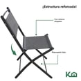 thumbnail image 4 of Juego De Comedor Mueble Exterior Para Jardín Mesa y 2 Sillas gris, 4 of 7