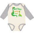thumbnail image 3 of Inktastic My Oma Loves Me Dinosaur Boys Long Sleeve Baby Bodysuit, 3 of 5