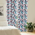 thumbnail image 2 of Ambesonne Flamingo Curtains, Triangles Beach Mosaic, Pair of 28"x84", Multicolor, 2 of 5