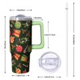 thumbnail image 2 of 30oz Christmas Tumbler with Handle and Straw Lid Leak Proof Stainless Steel Cup Gifts for Women Men Holiday Coffee Water Bottle, 2 of 5
