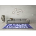 thumbnail image 3 of Ahgly Company Indoor Round Animal Blue Traditional Area Rugs, 4' Round, 3 of 4