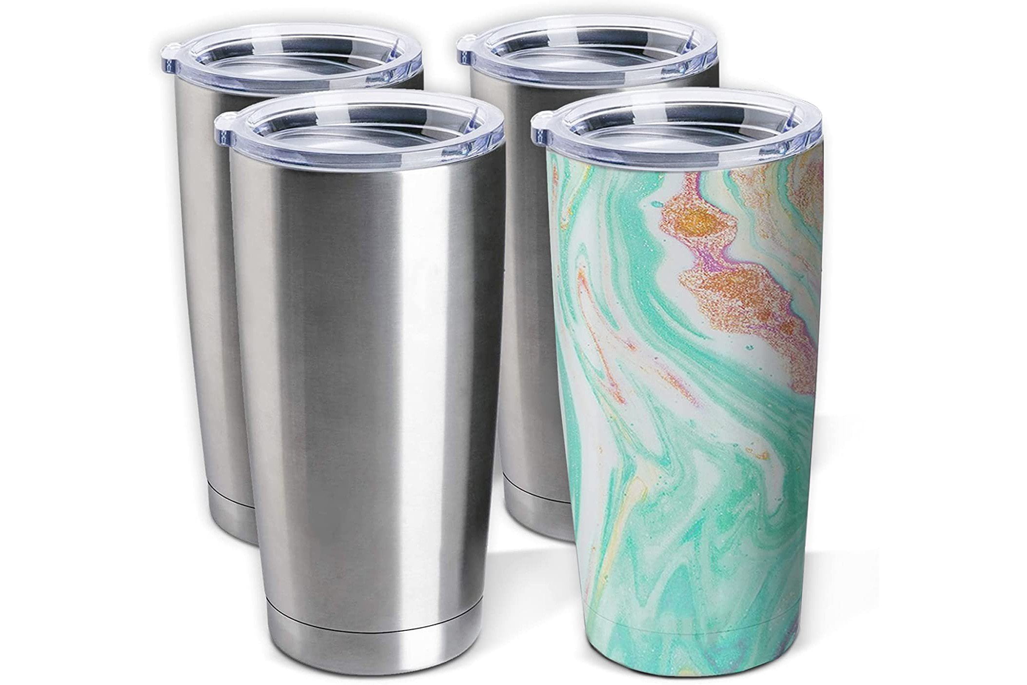 4 Case Pack 20 oz Stainless Steel Vacuum Insulated Cup Tumbler 