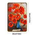 thumbnail image 2 of Placa de Metal Vintage de hierro, flor de amapola, pintura Rectangular, decoración de pared, 20x30cm, 2 of 9