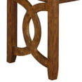 thumbnail image 4 of Gary 46 Inch Wood Bench with Leatherette Seat Brown - Saltoro Sherpi, 4 of 5