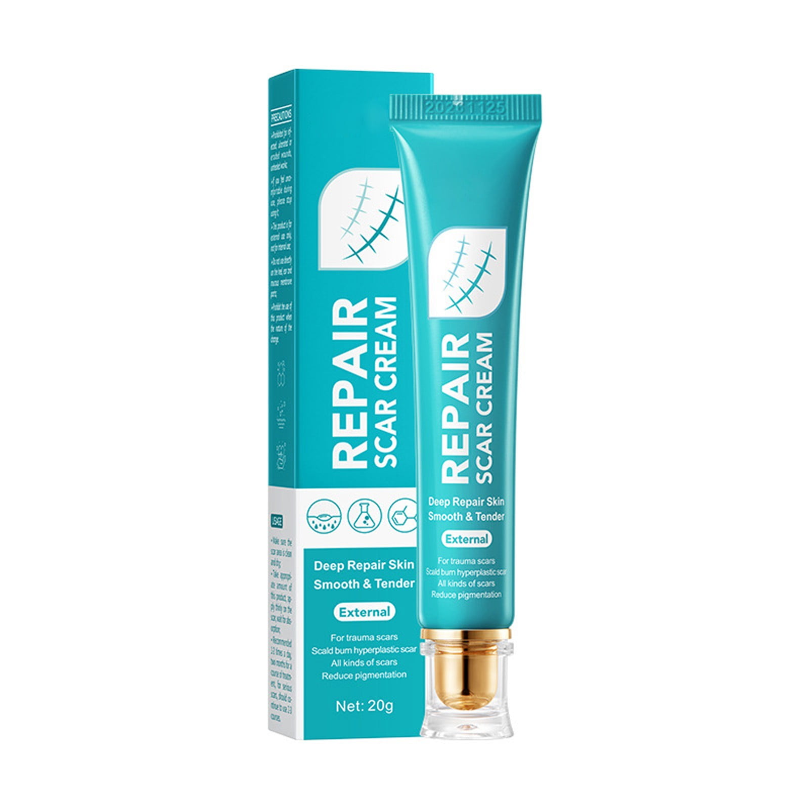 Scar Cream for Cream New And Old Hypertrophic Keloids Caused By General Trauma Burns Reduction Enhance Skin Smoothness All Skin Types Medical 20g
