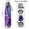 thumbnail image 3 of 29oz Insulated Water Bottle with Tea Infuser, Stainless Steel Travel Mug, Liquid & Marble Print, 3 of 6