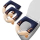 thumbnail image 1 of 2 cojines de inodoro engrosados con asas, funda de inodoro universal para todas las estaciones, cojín con cremallera, 1 of 6