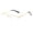 34mm Shiny Gold, variant on QECEPEI Half Rimless Metal Eyewear Frames Blue Light Blocking Transparent Lens Business Glasses for Mens, Shiny Silver