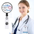 thumbnail image 2 of Nurse Badge Buckle Love Stethoscope Easy-To-Pull Buckle Retractable Badge Easy-To-Pull Certificate Buckle, 2 of 9