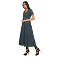 thumbnail image 2 of Moomaya Kurta à Manches Courtes Uni Femmes Robes d'Été Longues Kurti Robe Ethnique, 2 of 6