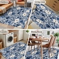 thumbnail image 5 of 3'x5' Area Rugs, Navy Blue White Peony Indoor Outdoor Area Rug for Living Room Bedroom, Vintage Floral Blossom Washable Bathroom Rugs Kitchen Floor Carpet Mats Home Decor Aesthetic, 5 of 8