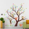 thumbnail image 2 of Vinil Infantil Arbol De Dibujos Animados Mono Ardilla Dara Baby VinDe048 Largo 111 cm Ancho 0.2 cm Alto 91 cm, 2 of 5