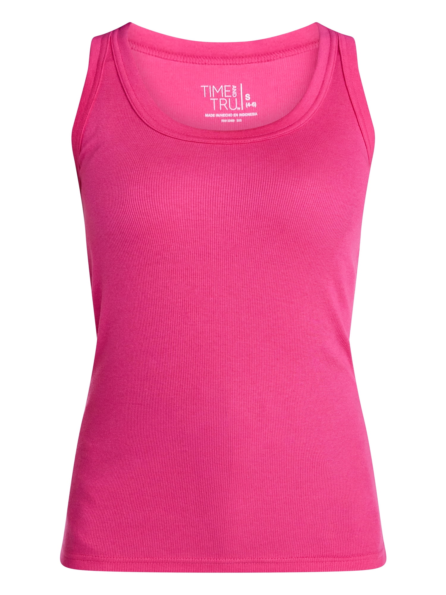 Time and Tru Women's Ribbed Tank Top, Sizes XS-XXXL