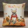 thumbnail image 2 of Happy Thanksgiving French Bulldog with Turkey Pumpkins Autumn Vibes Pillowcase Double Sided Dog Lover Gifts Pillow Case Covers - 12018, 2 of 3