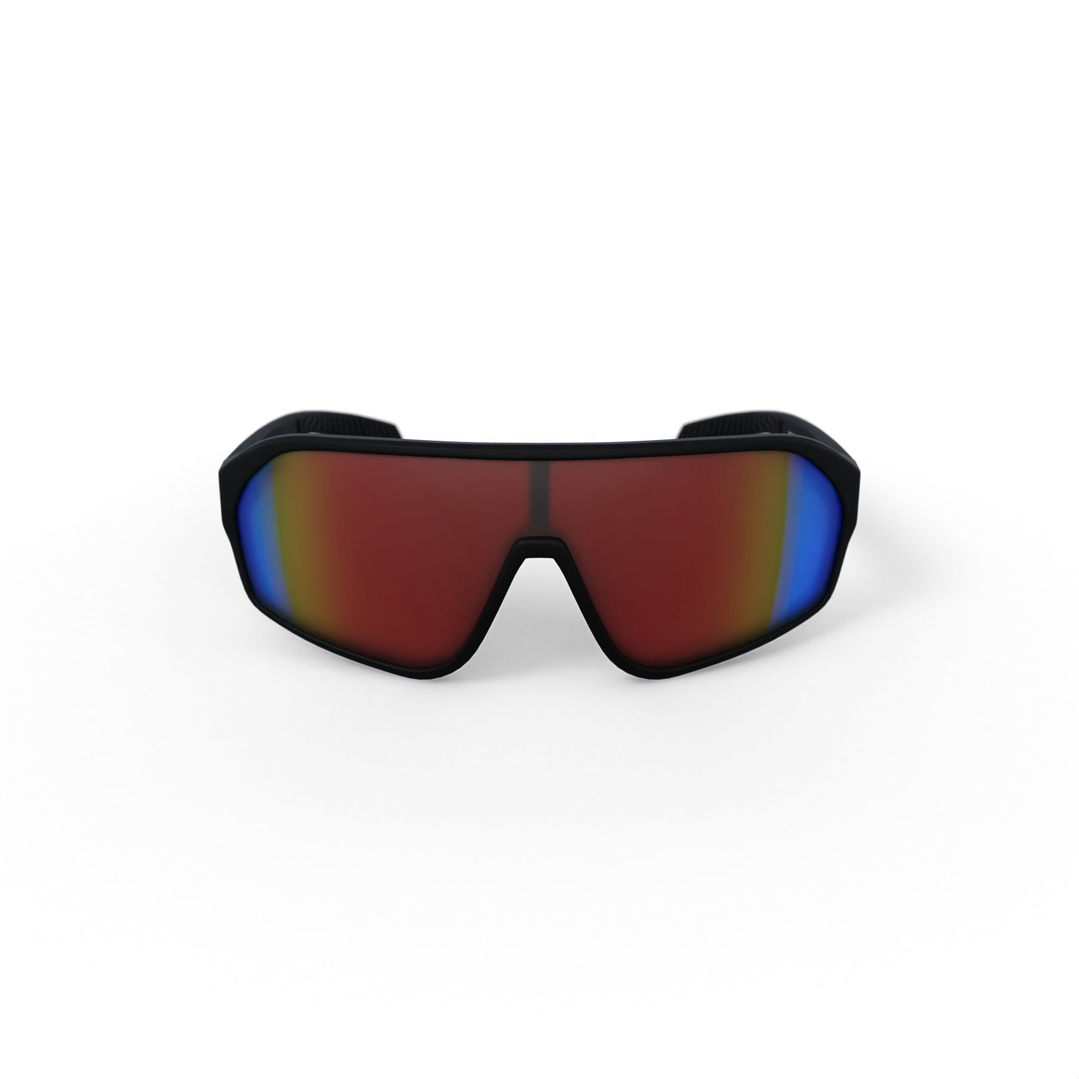 Hurley Scar HSM1017PS Shield Sunglasses Matte Black Frame Red Mirror Polarized Lens with AR Coating