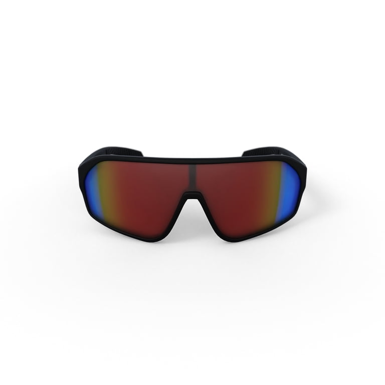 Hurley Scar HSM1017PS Shield Sunglasses Matte Black Frame Red