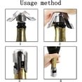 thumbnail image 5 of Juego de 3 tapones de champán de acero inoxidable para botellas de vino espumoso con tapón de cierre más largo, accesorios de regalo para champán., 5 of 5
