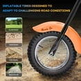 thumbnail image 2 of Historyli Electric Motorcycle, 24V, 250W Electric Dirt Bike, with LED Light, Leather Seat, Orange, 2 of 7
